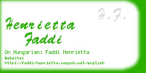 henrietta faddi business card